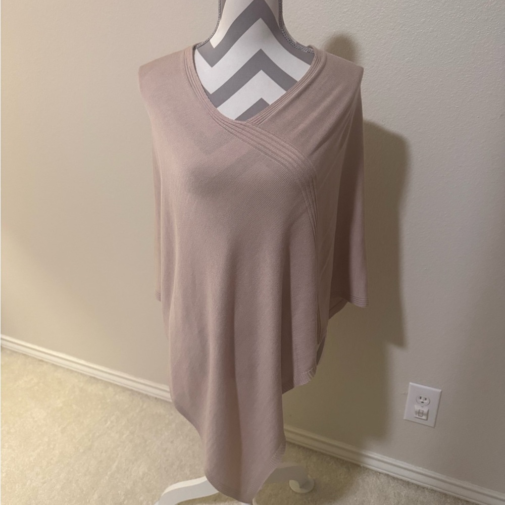 Fraas Rose Nude Knit Poncho